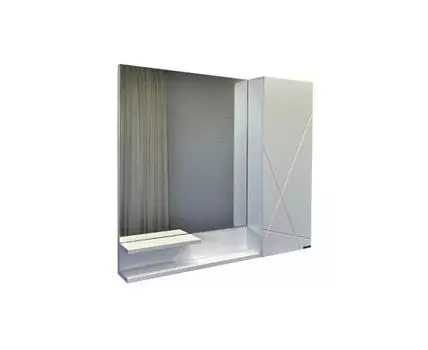 Зеркало-шкаф Comforty Мерано-90 белый матовый
