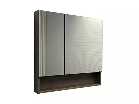 Зеркало-шкаф Comforty Никосия-80 дуб темный