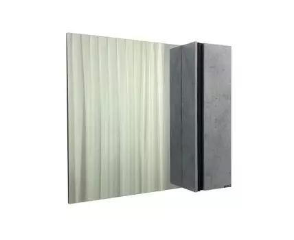 Зеркало-шкаф Эдинбург-90 бетон светлый