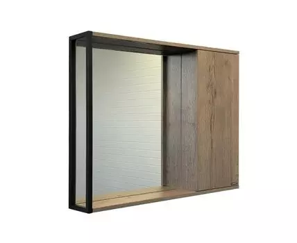 Зеркало-шкаф Лиссабон-90 дуб темный