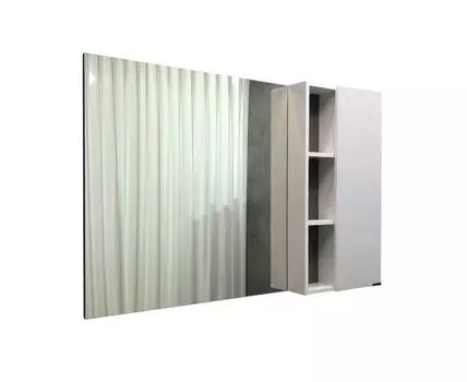 Зеркало-шкаф Милан-120 белый глянец