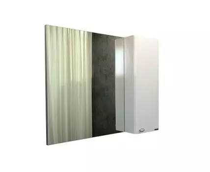 Зеркало-шкаф Неаполь-100 белый глянец