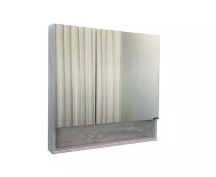 Зеркало-шкаф Никосия-80 дуб белый