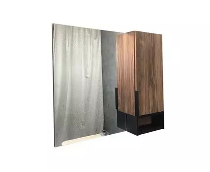 Зеркало-шкаф Штутгарт-90 дуб тёмно-коричневый