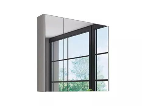 Зеркало-шкаф Сорренто-90 светло-серый