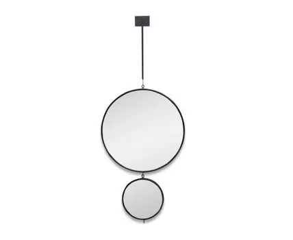 Зеркало Tandem L Black подвес 30см