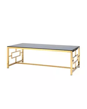 Журнальный стол 120*60 БРУКЛИН золото стекло smoke