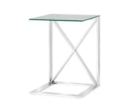 Журнальный стол 40*40 КРОСС серебро