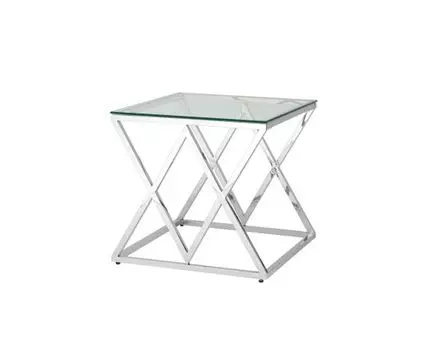Журнальный стол 55*55 ИНСИГНИЯ серебро