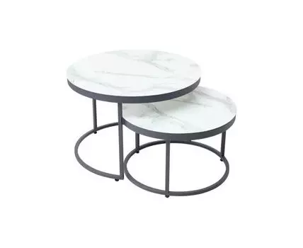 Журнальный стол Эрвин (комплект) (белый, черный)