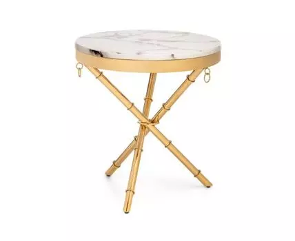 Журнальный стол Monika 50х55 marble / gold
