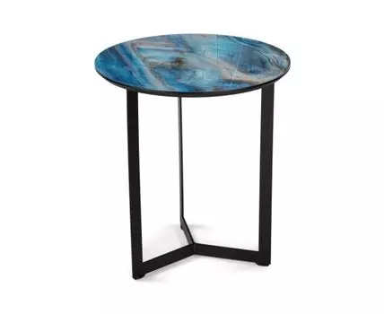 Журнальный стол Роб D-450 45х50 лазурит / черный