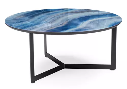 Журнальный стол Роб D-700 70х33 лазурит / черный