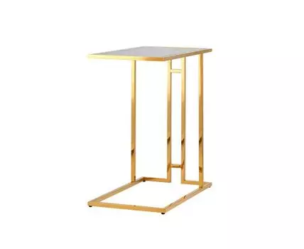 Журнальный столик 50*32 БОСТОН стекло smoke сталь золото