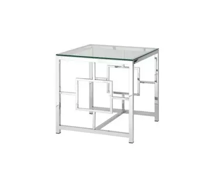 Журнальный столик 55*55 БРУКЛИН серебро