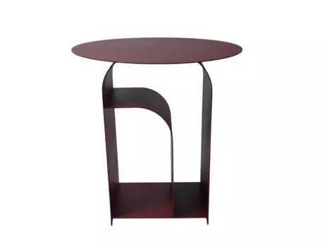 Журнальный столик Arwel металл бордовый