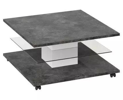 Журнальный столик Даймонд (Низкие, 80, Дизайнерские, Белый, 80)