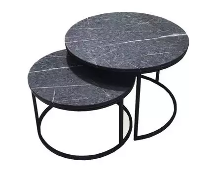 Журнальный столик Дуэ (Низкие, Чайные, Черный)