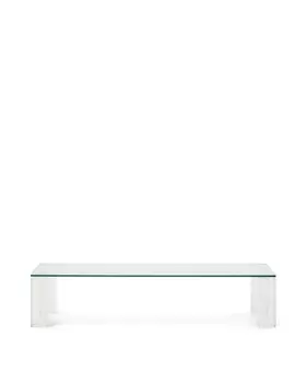 Журнальный столик из закаленного стекла Adularia, прозрачный, 140 x 60