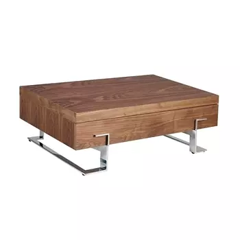 Журнальный столик MH2103A /2099 из ореха и хромированной стали