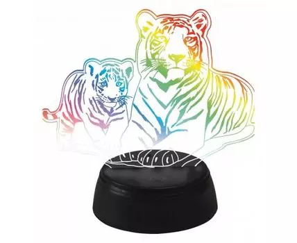 Зверь декоративный Uniel ULI-M508 RGB/3AA TIGER FAMILY/BLACK UL-00008403