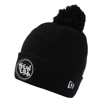 Bobble Patch Cuff Knit
