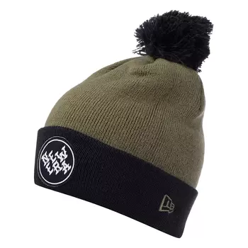 Bobble Patch Cuff Knit Beanie