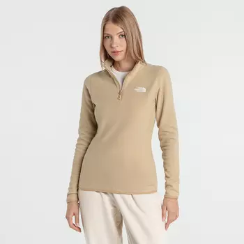 Женская флисовая кофта 100 Glacier 1/4 ZIP Khaki Stone