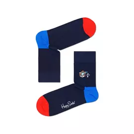 Embroidery Tiger Half Crew Sock
