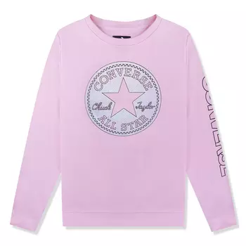 Faux Sequin Crew Neck