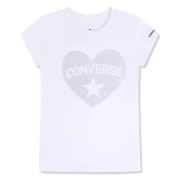 Faux Sequin Heart Tee