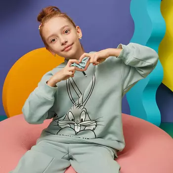 Подростковая худи Street Beat Long Hoodie & Looney Tunes