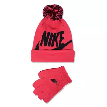 Swoosh Pom Beanie Set