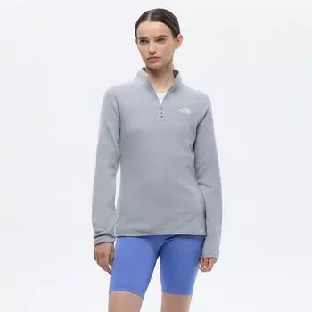 Женская флисовая кофта 100 Glacier 1/4 ZIP TNF Light Grey