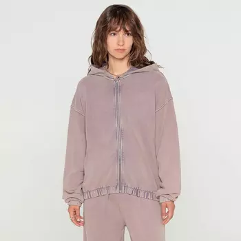 Женская толстовка Washed Cropped Hoodie Full Zip French Terry