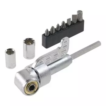 Адаптер угловой с набором бит 9 предметов KWB