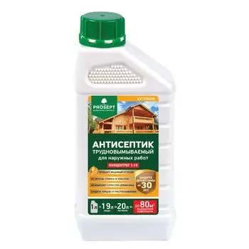 Антисептик для наружных работ Prosept Exterior Концентрат 1:19, 1л