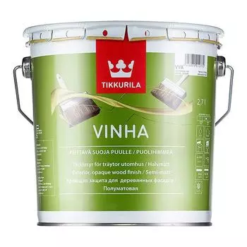Антисептик кроющий Tikkurila VINHA, п/мат., база А, 2,7л