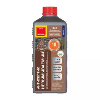 Антисептик невымываемый декоративный Neomid 435 коричневый 1 кг (концентрат)