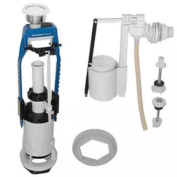 Сливная арматура для бачка ЦОП/Малыш.ЕВРО Уклад D40 с боковой подводкой, однокнопочная