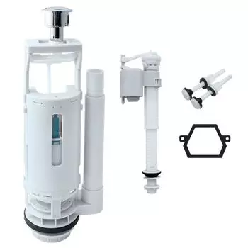 Сливная арматура для бачка Iddis F012400-02K (тип B) с нижней подводкой, двухкнопочная