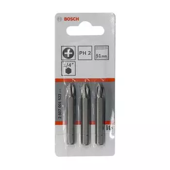 Биты PH 2х51мм, 3шт, BOSCH