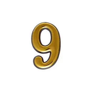 Цифра дверная АЛЛЮР пластик 9 золото