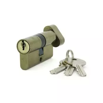 Цилиндровый механизм ФЗ AL 60 англ. ключ-вертушка античная бронза