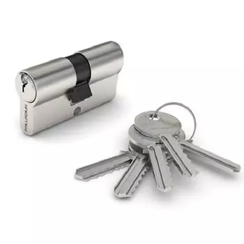 Цилиндровый механизм Palladium 80 35х45 перф. ключ-ключ хром
