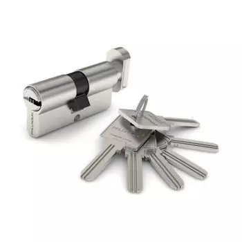 Цилиндровый механизм Palladium 90 35х55 перф. ключ-вертушка хром