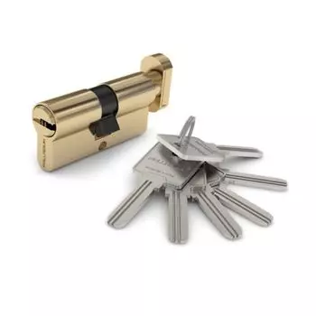 Цилиндровый механизм Palladium 90 35х55 перф. ключ-вертушка латунь