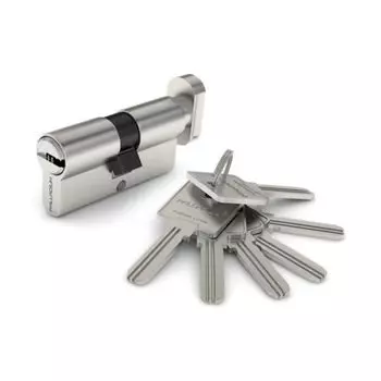 Цилиндровый механизм Palladium 90 перф. ключ-вертушка хром