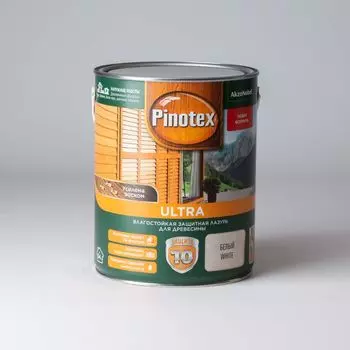 Деревозащитное средство Pinotex Ultra Белый, 2,7л