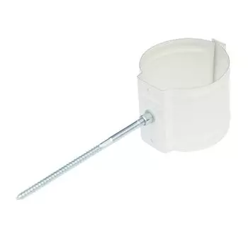 Держатель трубы Ø90 на кирпич (9010-0,5) белый GRANDSYSTEM